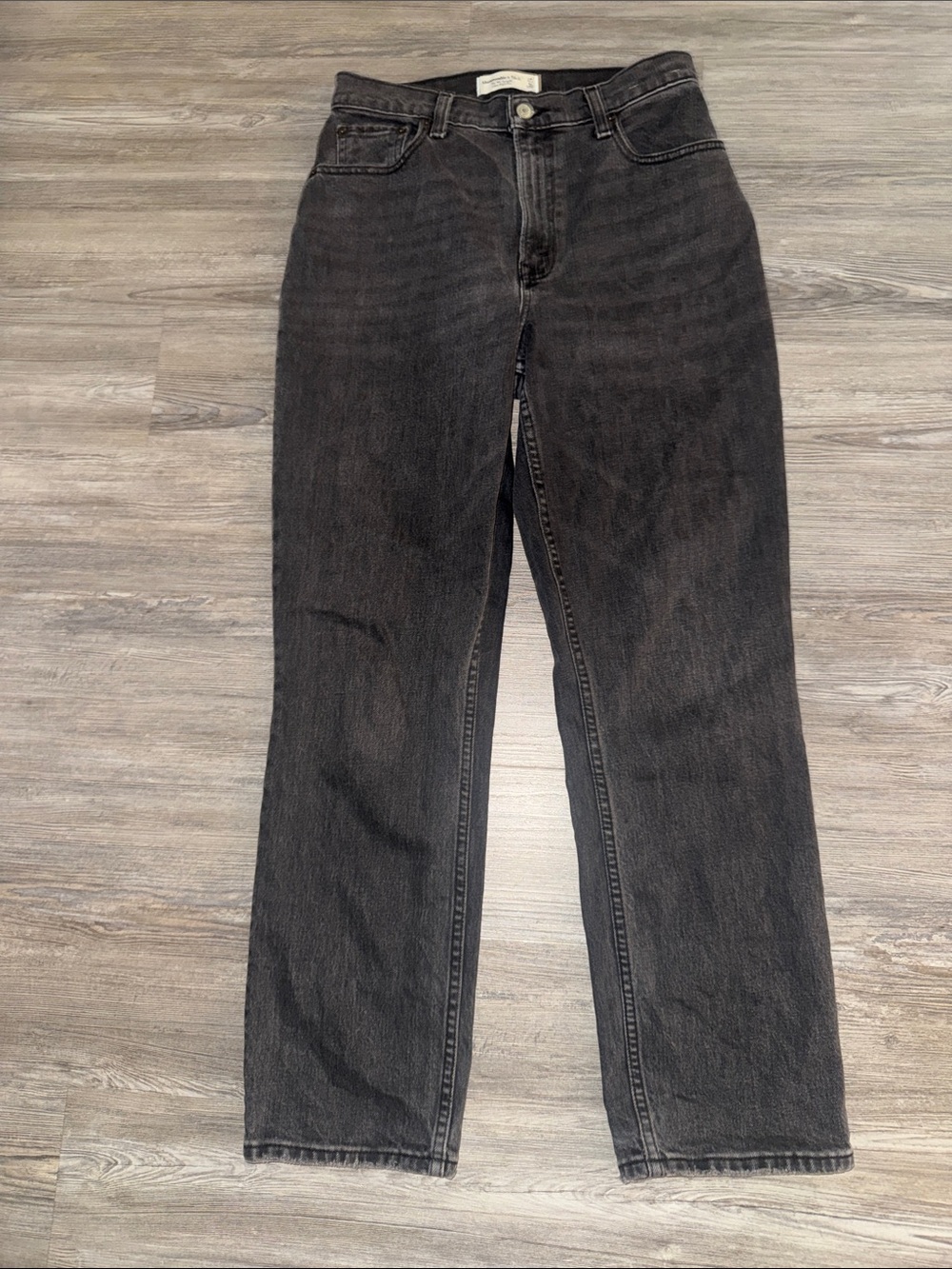 Abercrombie & Fitch Black Straight Leg Jeans